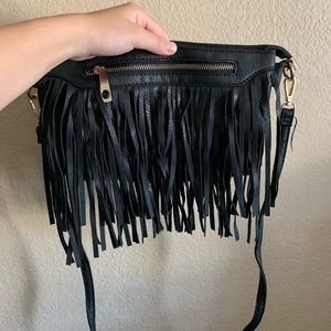Black Fringe Satchel
